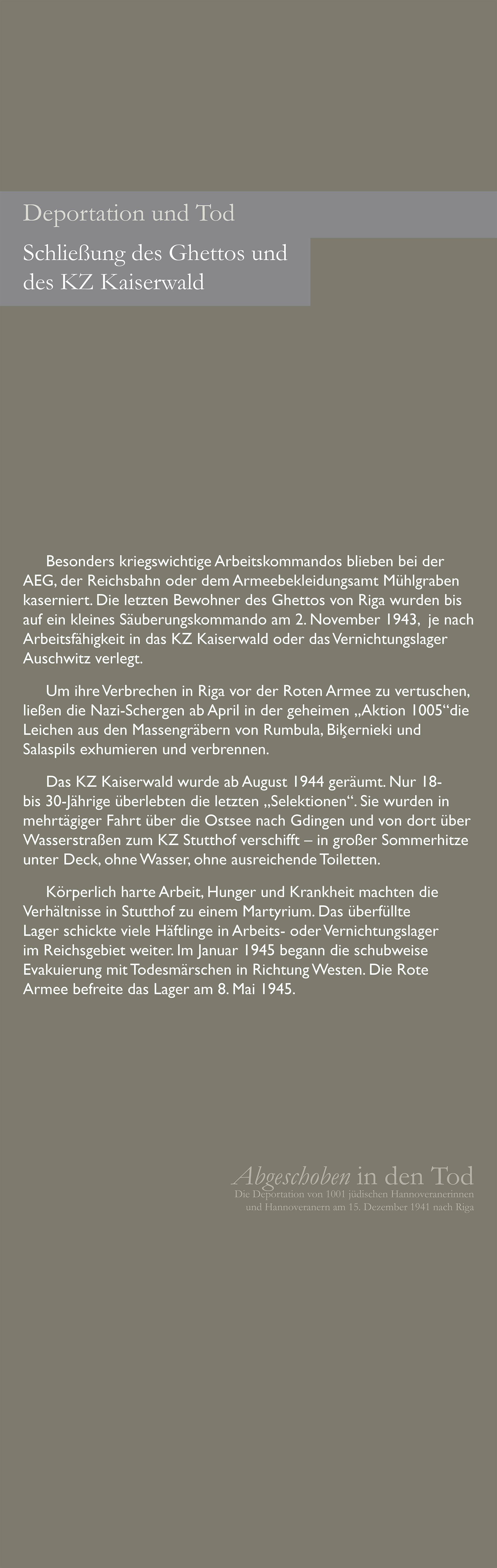 Liquidation of the Ghetto and the Concentration Camp Kais